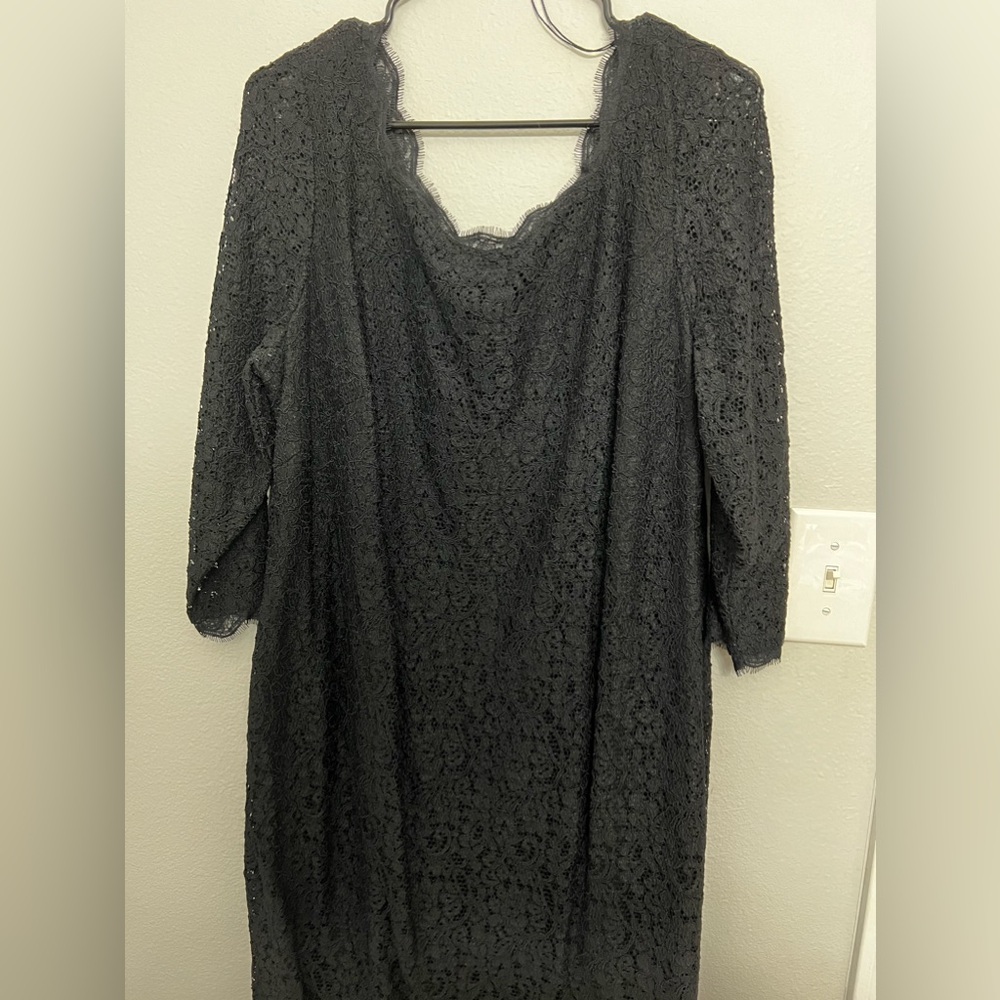 Adrianna Pappel Lace Knee Length Dress
